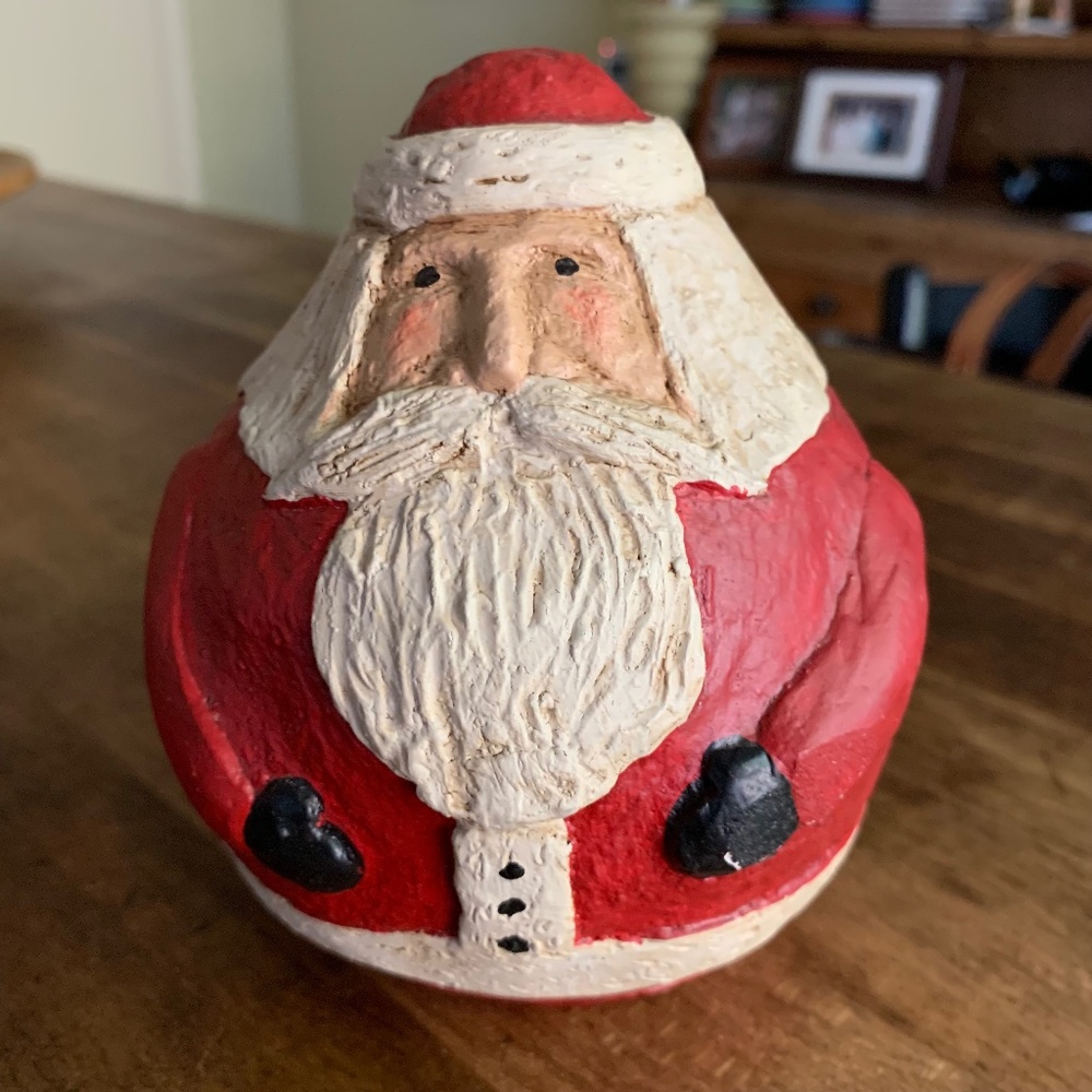 Fairfield Folk Art Chalkware Santa | 1990s | Vintage